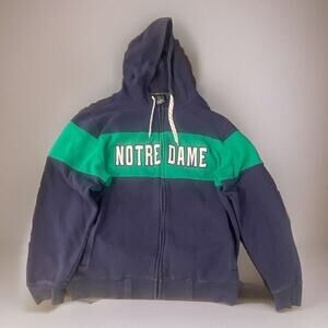 Norte Dame Zip Up Hoodie Size Large